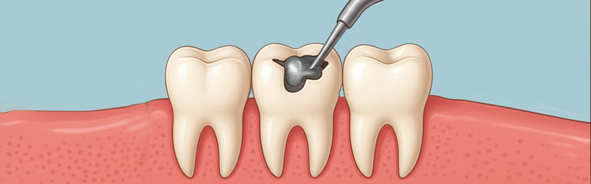 What are the four types of tooth fillings